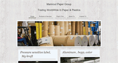 Desktop Screenshot of mamroutpapergroup.com